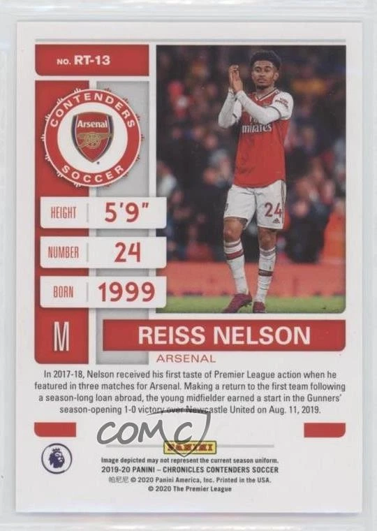 2019-20 Panini Chronicles Contenders Rookie Ticket Reiss Nelson #RT-13 RC - Image 2 of 2