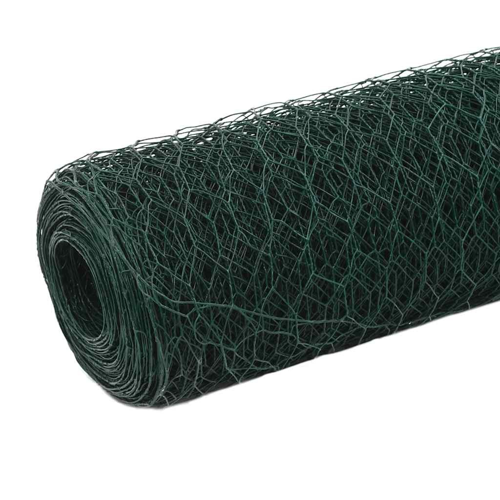 Offerta Rete Pollaio 25 Metri Acciaio e PVC Verde - Prezzo Imbattibile