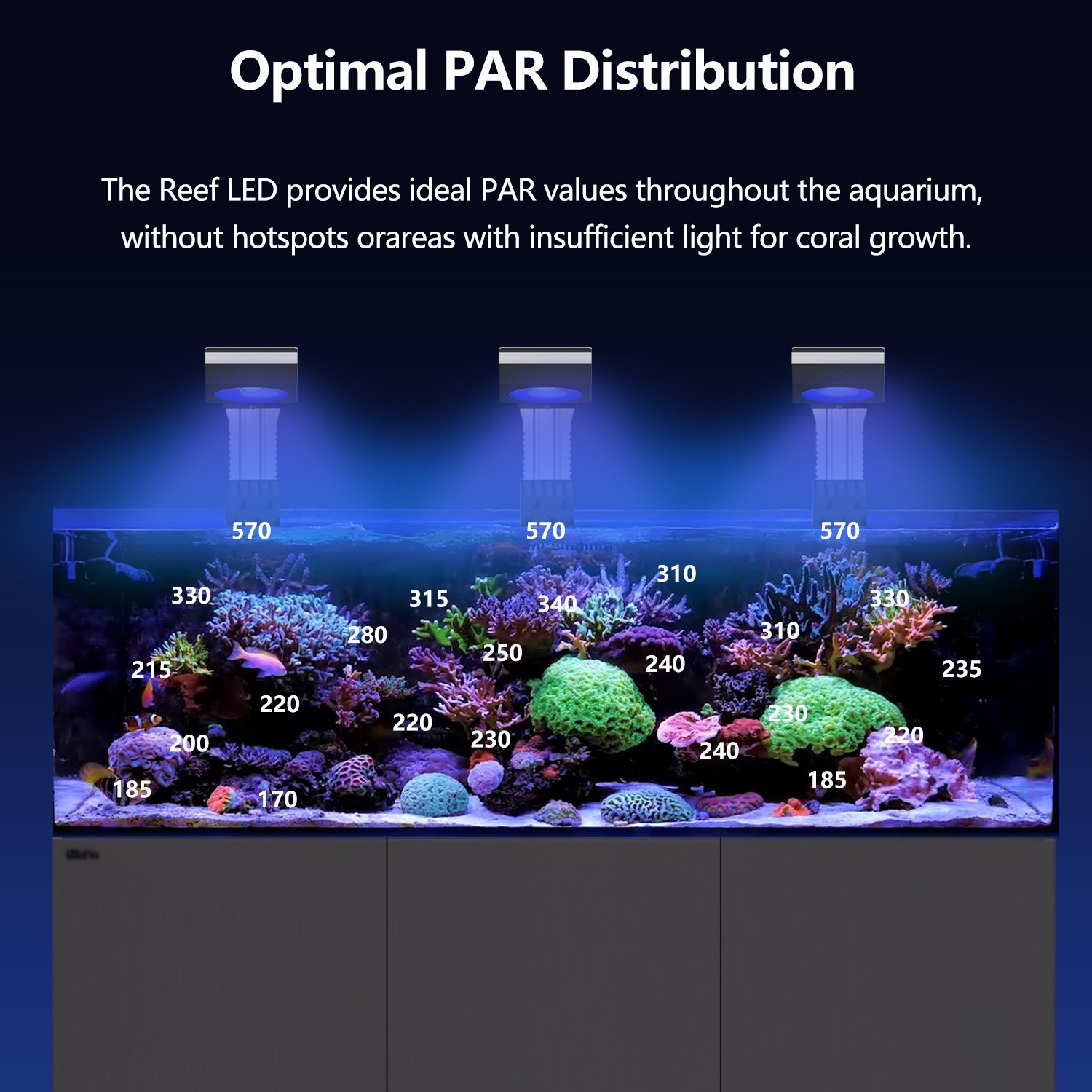PopBloom 2PCS RL115 Illuminazione LED Marina per Acquario di Barriera 48" SPS LPS foto 4