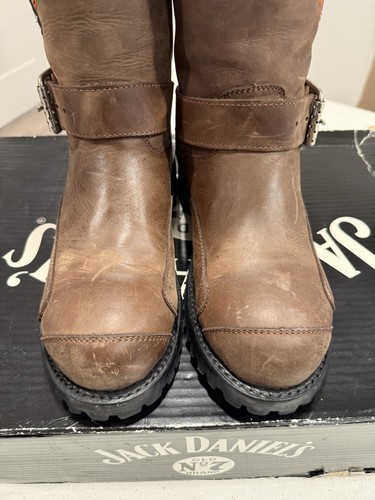 Jack Daniel’s Old No 7 Biker Boots Brown Size 8d Women’s NIB - Picture 6 of 7