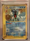 2003 Pokemon Skyridge Holo Card #H10 Gyarados PSA 8 With Holographic Spec In Eye