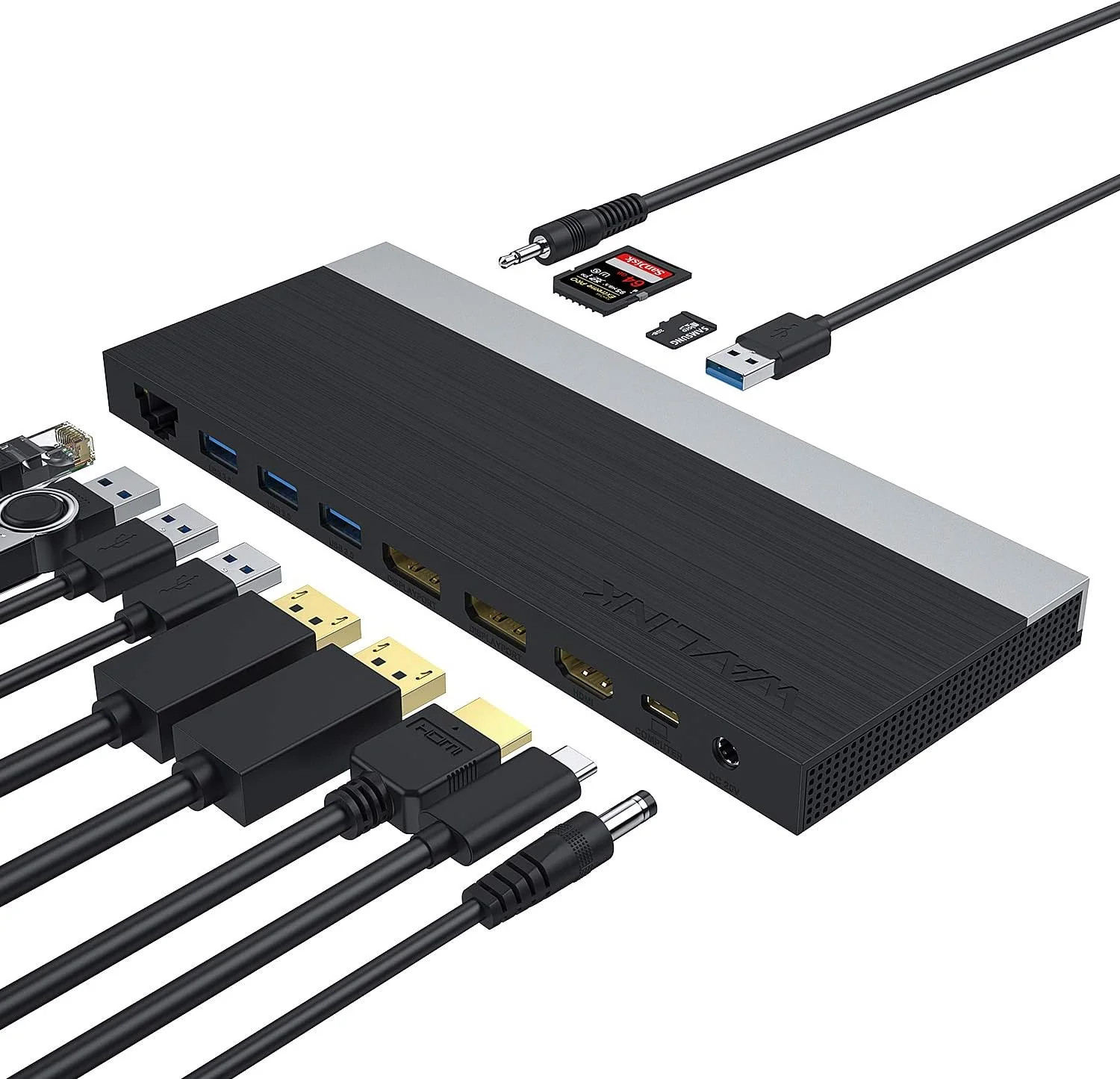 Hub USB-C 13 en 1 triple écran pour augmenter votre productivité avec charge 100W
