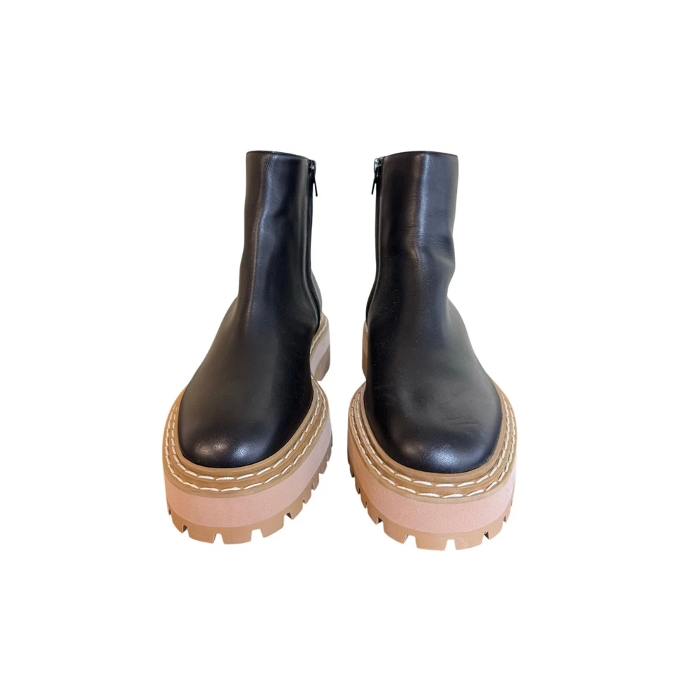 Botas al tobillo Proenza Schouler nuevas sin caja con suela de cuero plataforma en negro talla 39 Foto 4 de 4