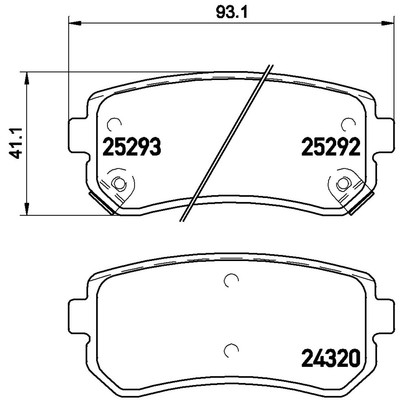 Bremsbelagsatz BREMBO P 30 051, Hinten