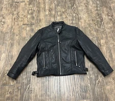 Wilson's Open Road Black Leather Jacket with Removable Thinsulate Liner Size L