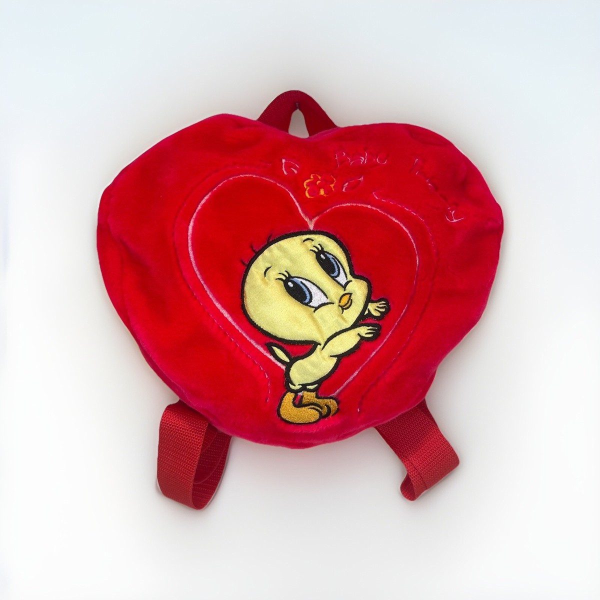Vintage 90s Baby Looney Tunes Tweety Bird Backpack Rare Heart Bag