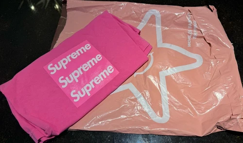 ASSPIZZA x SUPREME Logo triple boîte rose Couleur très RARE PETIT 2022