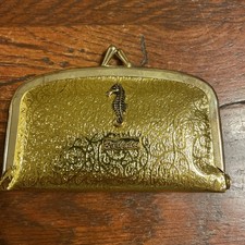 Vintage gold foil ladies manicure kit Barbados seahorse on front Hong Kong