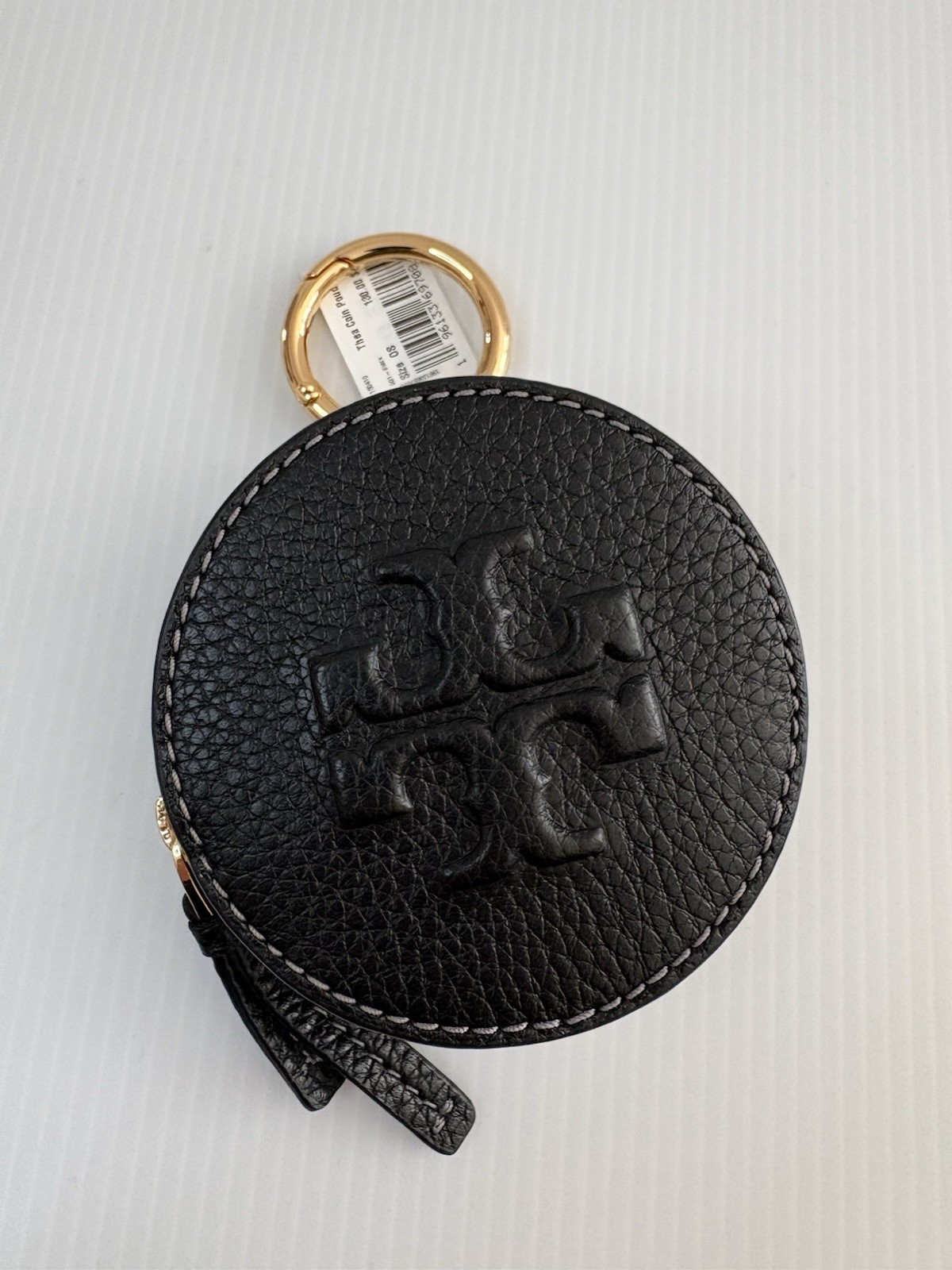 Tory Burch Thea Coin Pouch 150410 In Black With Key Ring  NEW WITH TAGS