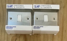 2X LAP  10AX  PLATE LIGHT SWITCH INTERMEDIATE IN POLISHED CHROME