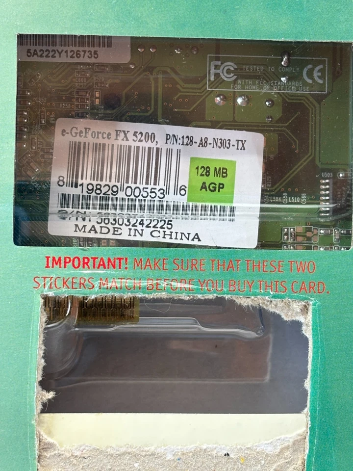 Factory Sealed - EVGA NVIDIA e-GeForce FX 5200 128MB DDR PCI Video Card - Image 4 of 4