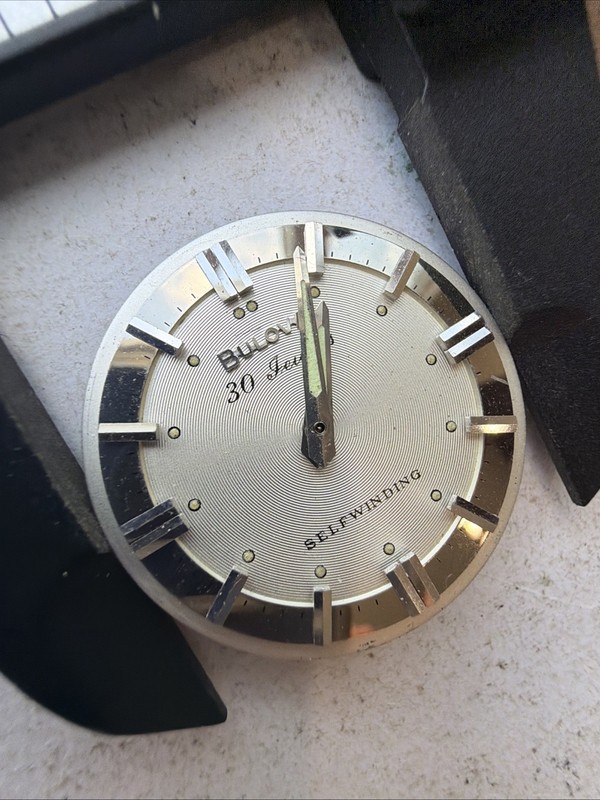 AT63 Vintage Bulova Caliber 30 Jewel Automatic Wristwatch Movement Mens Untested