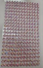 CraftbuddyUS 260pcs x8mm, AB PINK FLOWER Self Adh Rhinestone Gems Wedding Craft