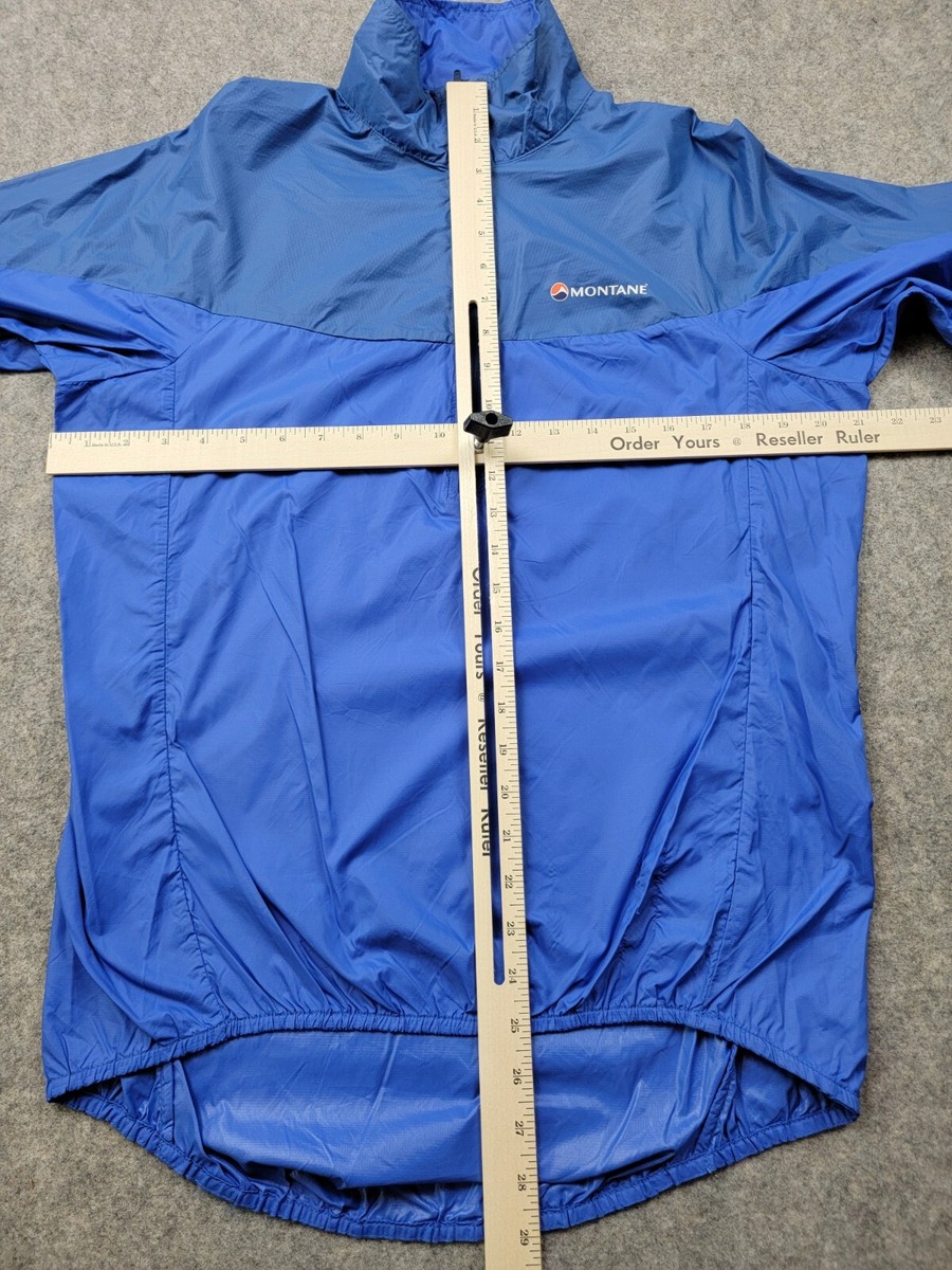 Montane Jacket Mens Small Blue Pertex Microlight Windbreaker