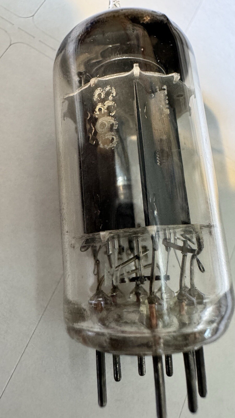 RARE NOS MITCHAM Mullard ECC82 12AU7 holy grail LONG Plates K61 dual Post Getter