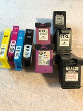 2409 HP 61XL and 920 regular Empty Multicolored, Black Ink Cartridge lot of 9