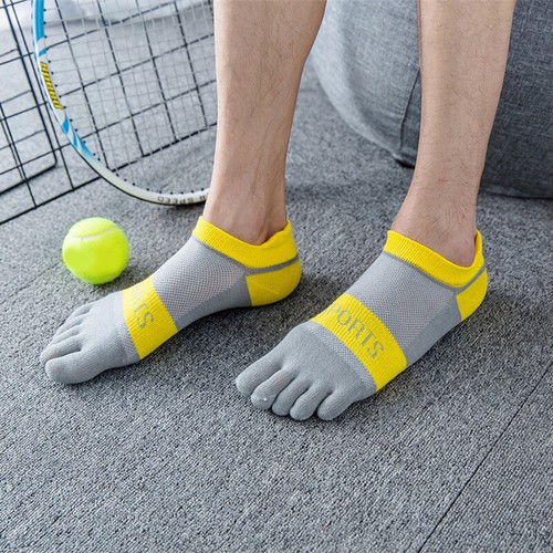 Männer Fünf-Finger-Zehensocken Aus Fester Baumwolle Schweißabsorbierend D - Picture 6 of 19
