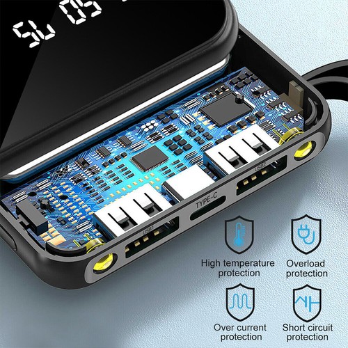 9000000mAh Power Bank USB C Schnellladegerät Externer Batterie Ladegerät Handy - Zdjęcie 14 z 17