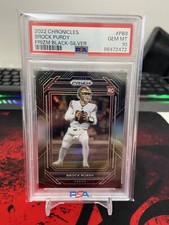 2022 Chronicles Brock Purdy Prizm Black Silver PSA10