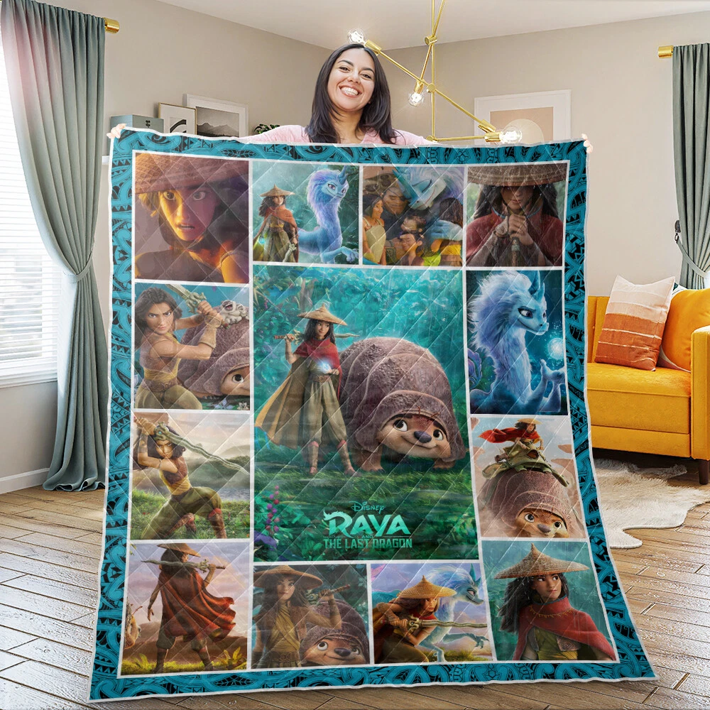 Raya Quilt, Raya and the Last Dragon Quilt Blanket  Soft Comfy Warm