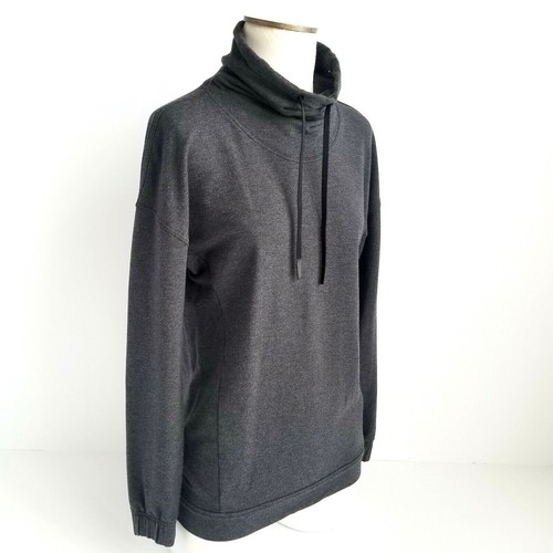 Lululemon Twisted & Tucked Long Sleeve Sweatshirt 4 Gray Modal French Terry Mock - Picture 4 of 10