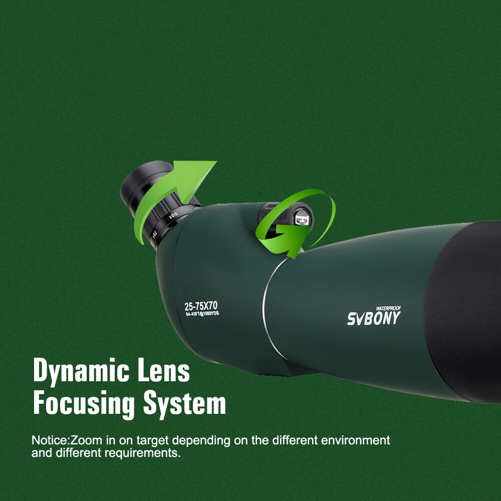 Svbony SV28 Spotting Scope 20-60X80, BAK4 Prism MC Optics Monocular with Tripod Phone Adapter 45 Curved Eyepiece Spotting Scope for Bird Observing