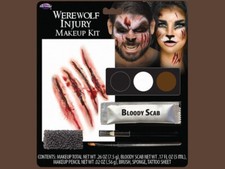 Werewolf Makeup Kit Halloween Injury FX Costume Horror Bloody Scab Prosthetics