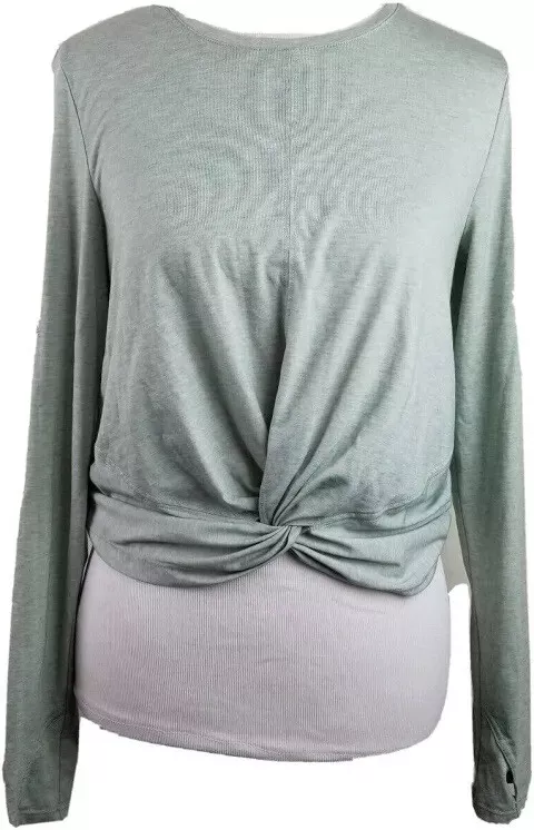 athleta essence twist long sleeve workout top shirt