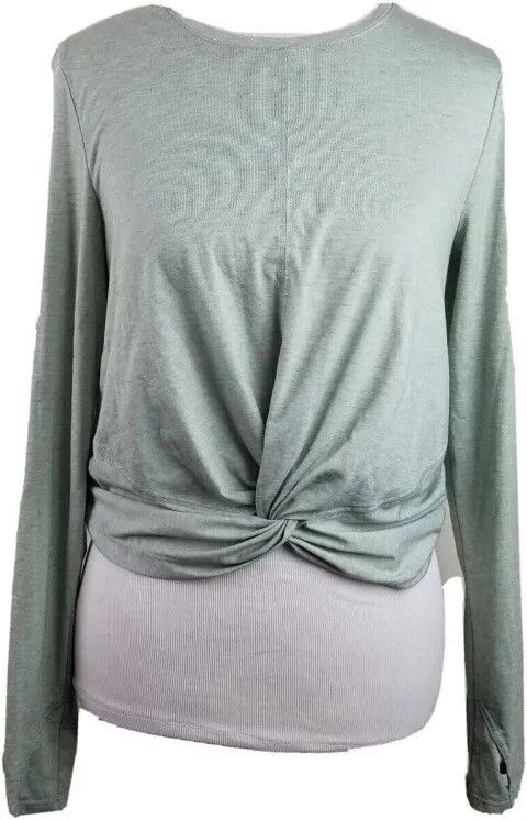 athleta essence twist long sleeve workout top shirt