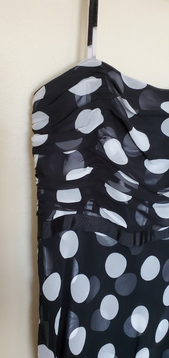banana republic black one shoulder dress Women's Ann Taylor Ann Taylor Polka Dot Shirt Dress Black, M