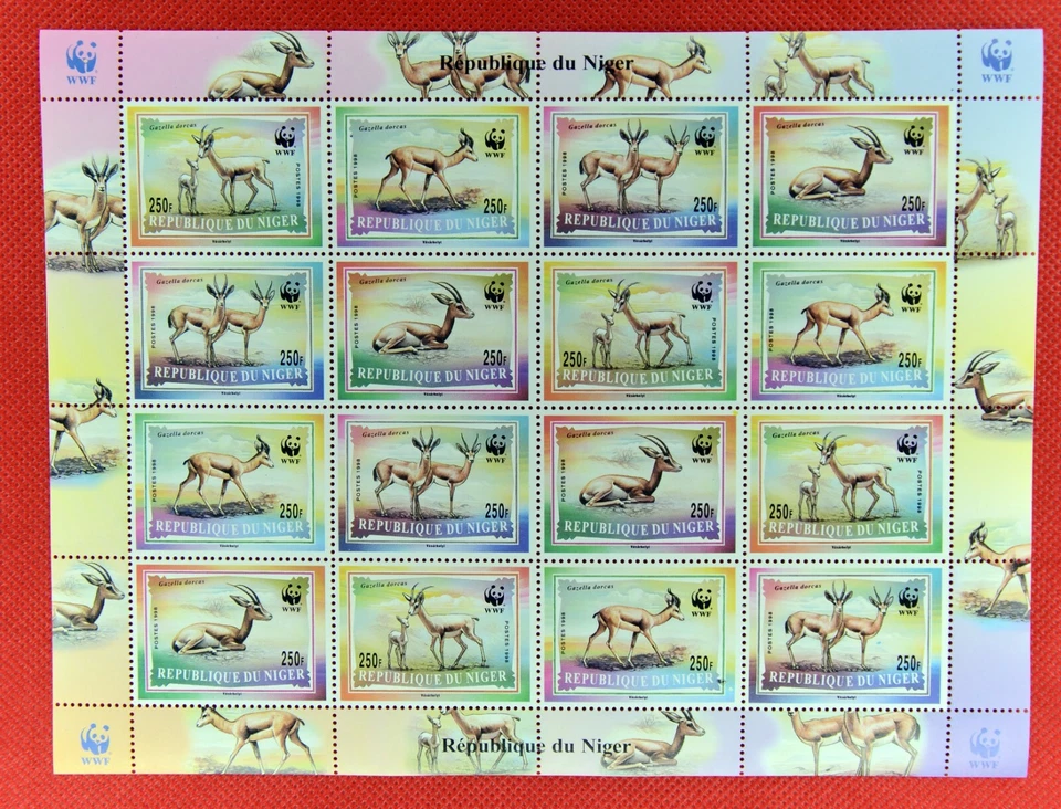 Niger 986a-986b MNH  World Wildlife Fund WWF Gazelle ZAYIX STAMPS 0209AM28M - Image 3 of 4