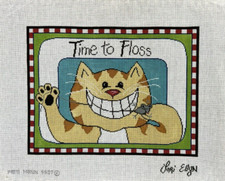 Patti Mann Lori Ellyn 5507 Handpainted Needlepoint Canvas 18 Mesh Time to Floss