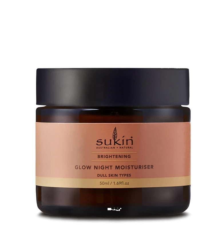 2 x Sukin Natural Brightening Glow Night Moisturiser Vegan 50ml