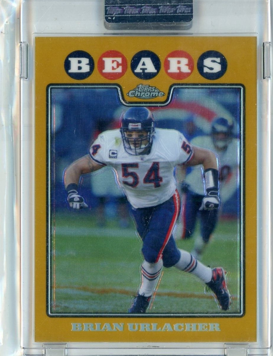 2008 Topps Chrome Football Gold Refractor #TC115 Brian Urlacher 10 of 199