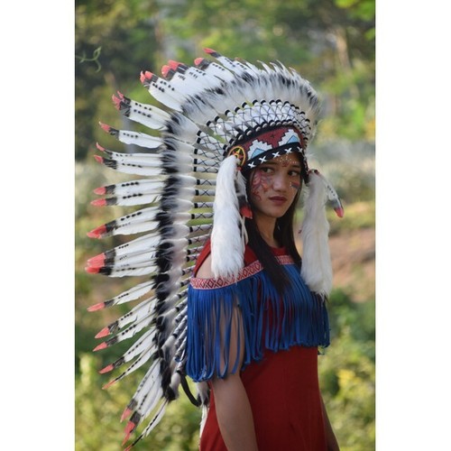 Warbonnet Medium White Swan Feather 