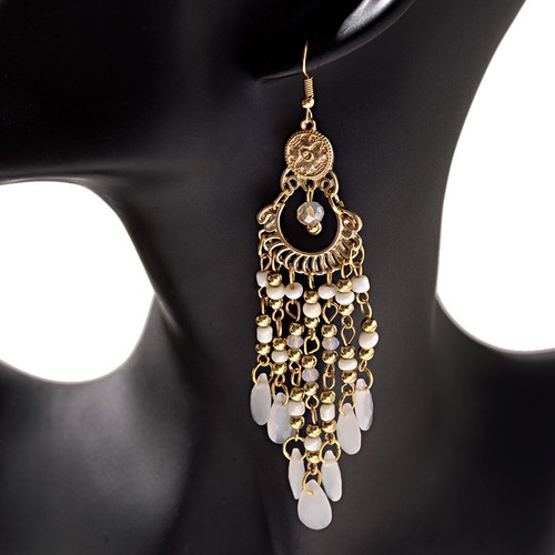 Charm Women Multi-Gemstone Seed Beads Hook Resin Crystal Drop Bohemian Earrings - Bild 18 von 108