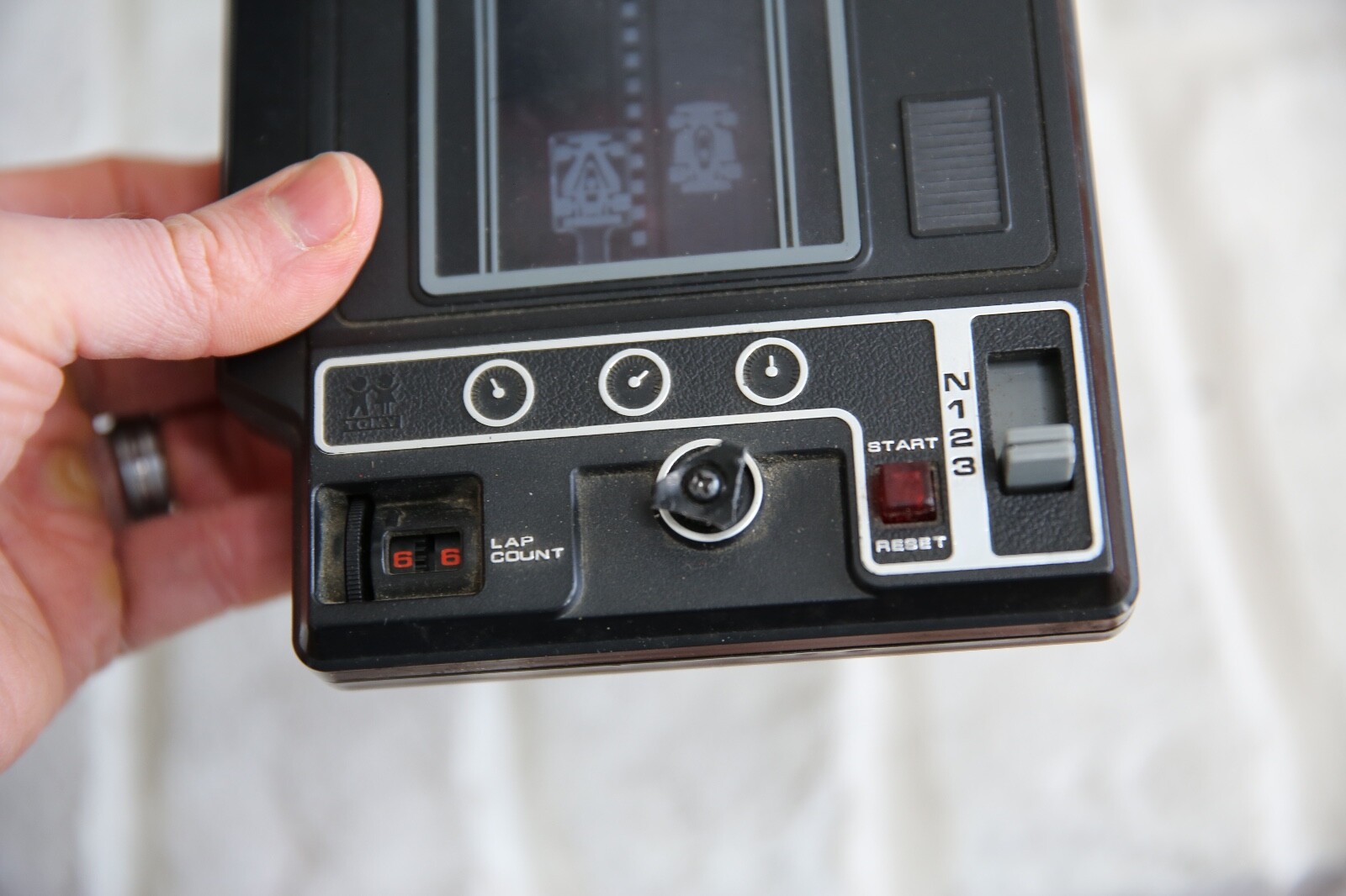 Vintage 1978 Tomy Digital Derby Auto Raceway Handheld Game For Parts