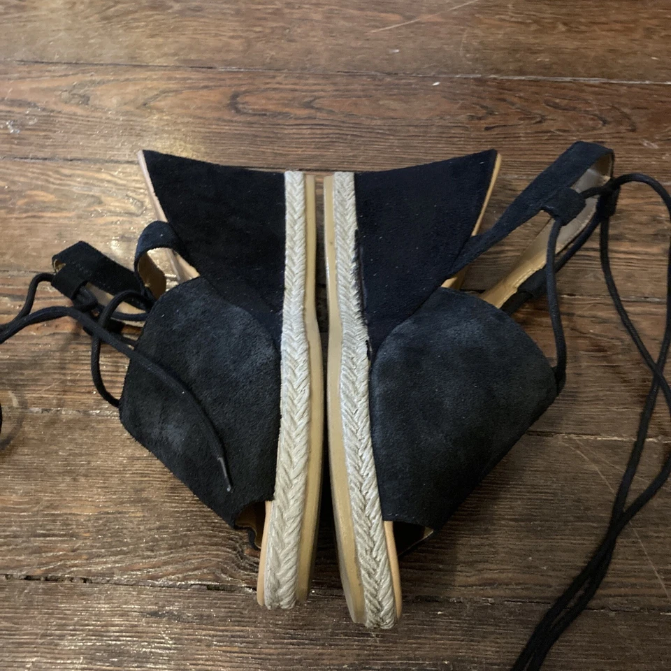 Alpargatas Seychelles What Not Whatnot negras talla 8,5 cuñas de cuero Foto 3 de 4