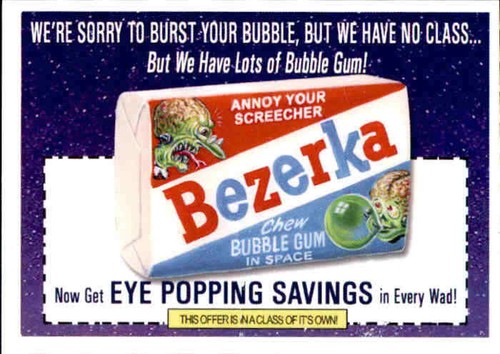 2021 Mars Attacks Wacky Packages Series 5 Image Variations #1 Bezerka Gum - NM - Picture 2 of 2