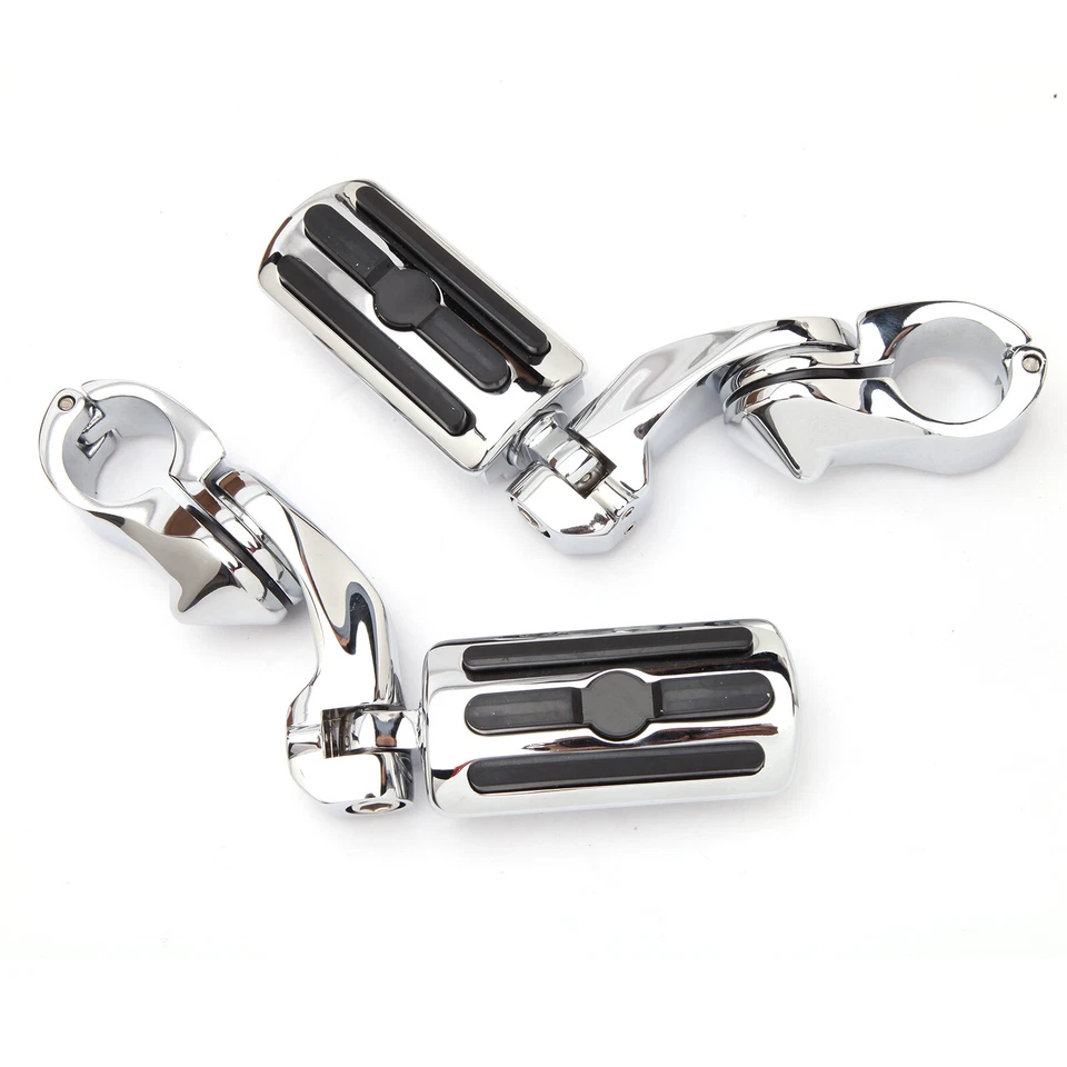 Pedales de estriberas de carretera de 1-1/4" barra de choque para Honda VTX1300C VTX1800S Shadow 750 Foto 3 de 4