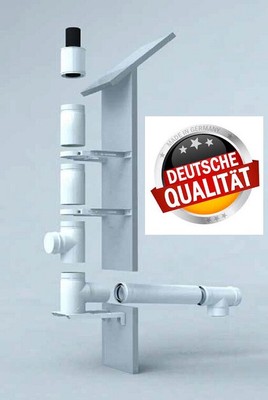 Abgas-System Brennwert Außenwand 80/125 Abgasrohr Abgasleitung