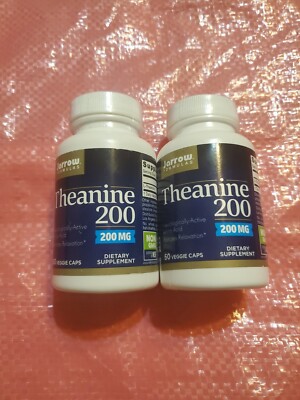 2 x Jarrow Formulas Theanine 200 Relaxation 200 mg 60 Veggie Caps Exp 06/24
