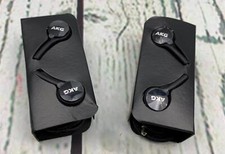 Stereo Headphones Braided Cable Black 2 Pair