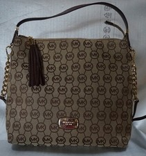 NEW MICHAEL KORS BEDFORD SIGNATURE TOTE LG SHOULDER BAG Brown Retail - $278