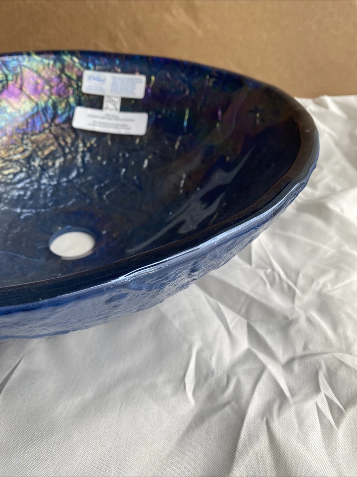 Vaso pia banheiro JSG Oceana 16" - azul ardósia reflexos 005-003-344  - Imagem 4 de 4