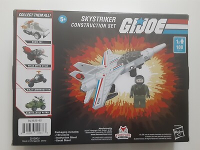 GI Joe Skystriker Jet Construction Set + Ace Pilot Figure Forever