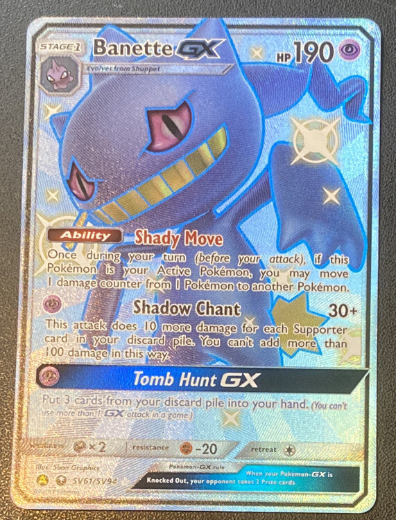POKEMON BANETTE GX SV61/SV94 HIDDEN FATES SHINY VAULT LP-NM
