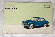 Vintage 1970's Peugot 504 Owner's Manual, Original European Car Booklet Book