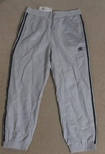 Adidas Origionals Nylon Jogger Pant Grey/black Womens Size L GP2157