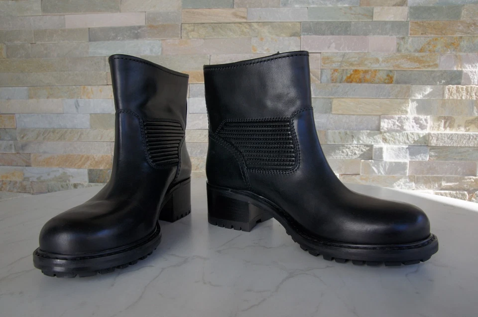 Zapato Coche Botines Talla 39.5 Botines Zapatos KDT78J Negro NUEVO Antiguo PVP 420 € Foto 3 de 4